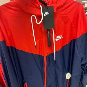 RED AND BLUE NIKE JACKET